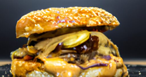 Hamburger s hranolky a omáčkou