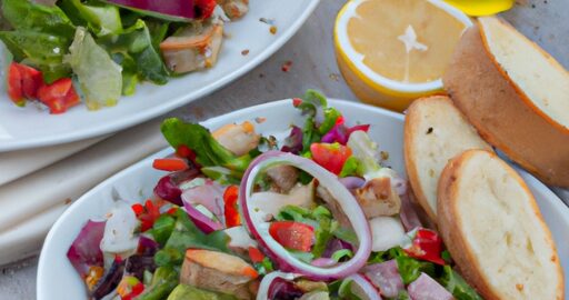 Fattoush salát s chlebovými krutony