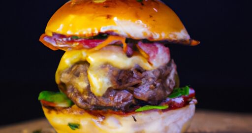 Svíčkový burger s cibulovou omáčkou