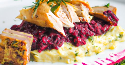 Kuře s raky a bylinkovou omáčkou