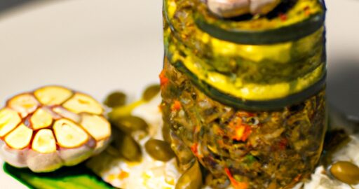 Grilovaná mořská okurka s rukolovým pestem