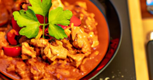 Jemný kuřecí ragú s bylinkovou omáčkou