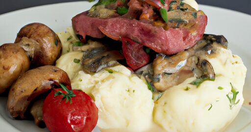 Telecí pečeně s bramborovým nádivkem