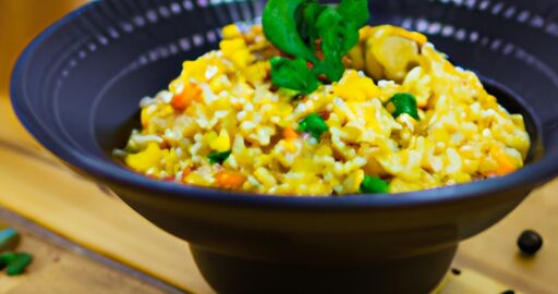 Kuřecí rizoto s houbami.