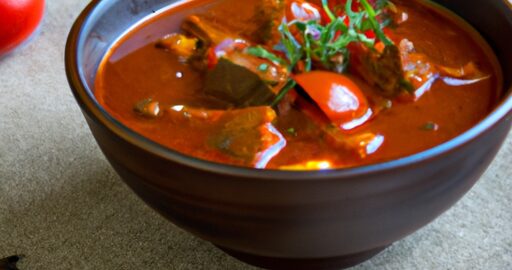 Bramborový guláš s uzeným masem.