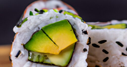 Sushi z lososa a avokáda