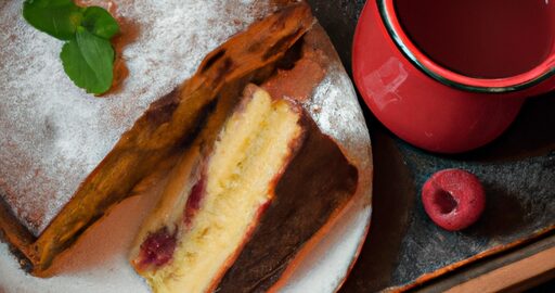 Jablečný koláč s tvarohem.