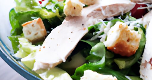 Kuřecí salát s rukolou.