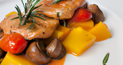 Pohanka s grilovanou zeleninou.