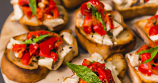 Bruschetta s mozzarellou a rajčaty