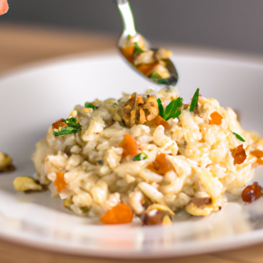 Risotto s houbami a parmazánem.