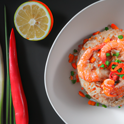 Indonéský nasi goreng s krevetami