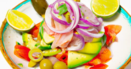 Ceviche z lososa s avokádem.