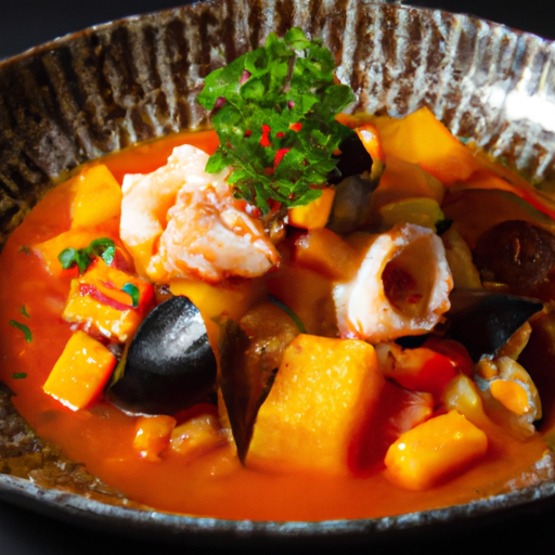 Bouillabaisse rybí polévka s mořskými plody