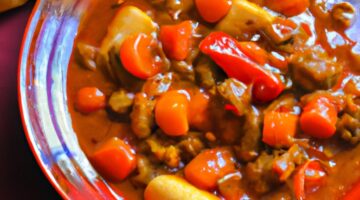 Bourguignonský hovězí guláš s knedlíkem.