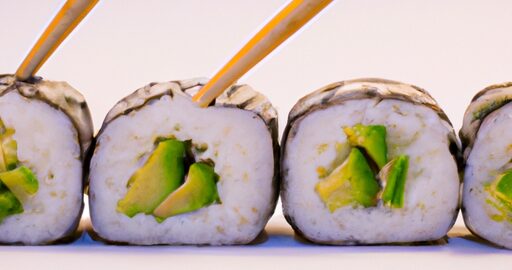 Sushi rolls s lososem a avokádem