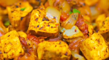 Masala Paneer s jemným kariuvoňským gusto