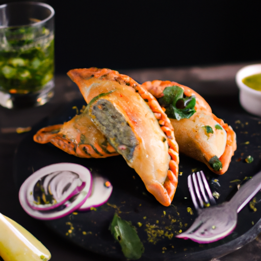 Rybí empanadas s chimichurri dipem