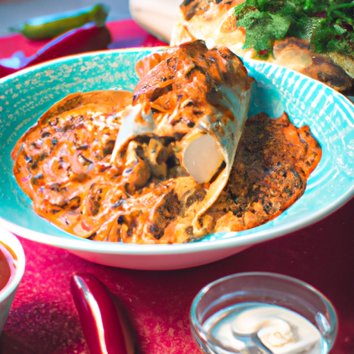 Kuřecí Enchiladas s fazolemi