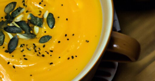Pumpkin soup with coconut milk