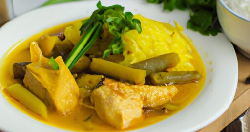 Kuřecí korma s mangem.