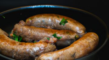 Kuřecí salsiccia na grilu.