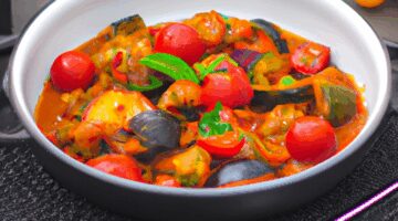Ratatouille s grilovanými kuřecími prsy