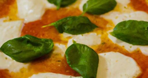 Pizza s mozzarellou a bazalkou