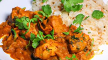 Rýže s kuřecím tikka masala