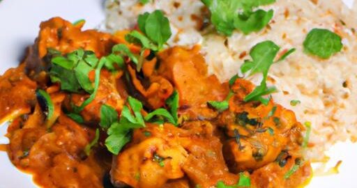 Rýže s kuřecím tikka masala