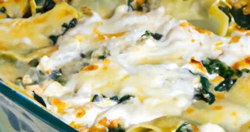 Lasagne s mozzarellou a špenátem