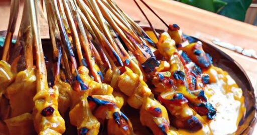 Indonéské satay s arašídovou omáčkou