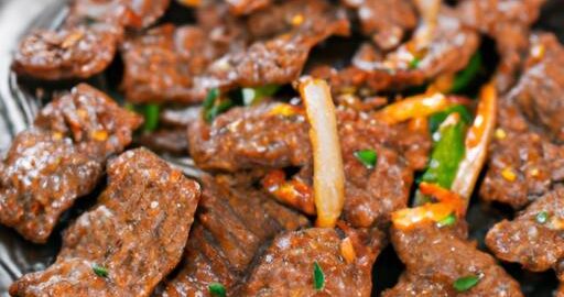 Korejské hovězí bulgogi na grilu