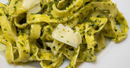 Tagliatelle s pestem a mozzarellou