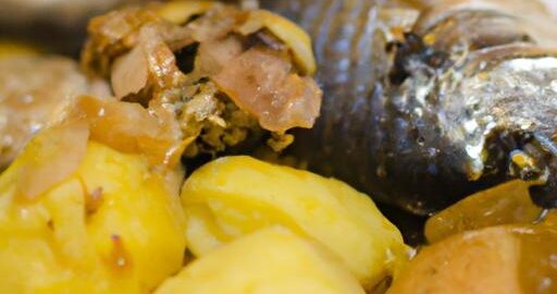 Pečený kapr s bramborovými sáčky