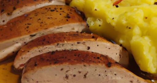 Pečené kachní prso s bramborovým pyré