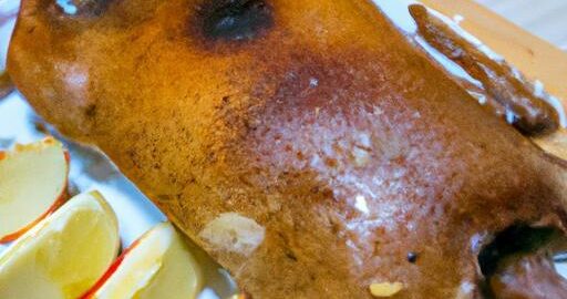 Pečená kachna s jablečným pyré