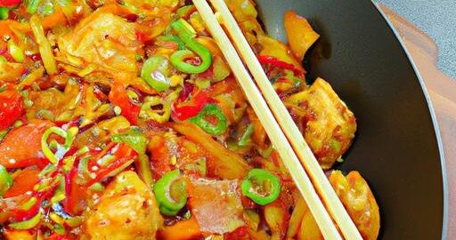 Kung Pao kuřeci s nudlemi