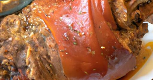 Tradiční pečená vepřová koleno