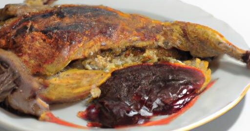 Pečená kachna s jablkovým pyré