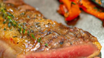 Argentinský steak s grilovanou zeleninou