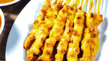 Indonéská kuřecí satay s arašídovou omáčkou