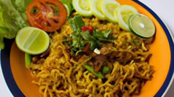 Indonéský nudlový pokrm Mie Goreng