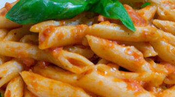 Penne alla napoletana s bazalkou