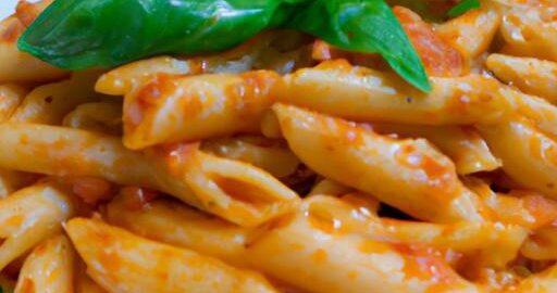Penne alla napoletana s bazalkou