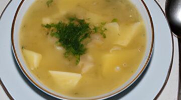 Staročeská bramborová polévka s koprem