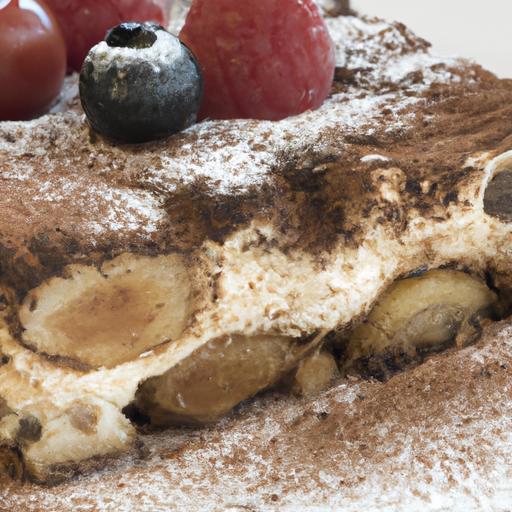 Řezy s tiramisu a ovocem