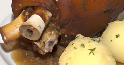 Pečené vepřové koleno s knedlíkem