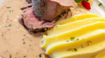 Pečený telecí karé s bramborovým pyré